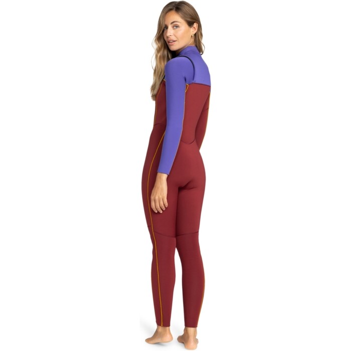 2024 Roxy Womens Rise 4/3mm Chest Zip Wetsuit ERJW103164 - Pomegranate